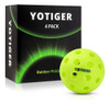 Pickleball Balls Yotiger, Pacote Com 4, 40 Furos, Ao Ar Livr 6 Pickleball Balls Yotiger, Pacote Com 4, 40 Furos, Ao Ar Livr 6
