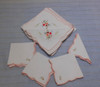 Antiguo Mantel Bordado Y 4 Servilletas (lote) 0