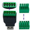 Aaotokk Usb 2.0 A Tornillo Terminal Block Adaptador Usb 2.0 2