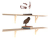 Kit 2 Prateleiras Decorativas + 4 Suporte Pinus Livorno 2