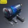 Carregador De Carro Baseus 65w Tipo C+cabo De 20w Para Iphon 4