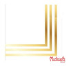Servilleta Blanco Borde Dorado 17x17cm X12u Michaels 1