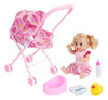 K Boneca Com Carrinho De Bebê Dobrável Para Brincar Morango 2