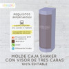 Molde Caja Con Visor De Tres Caras Al Frente (editable) 0