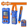 Tester + Pinza Amperimetrica + Detector De Voltaje Wadfow 1