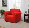 Madison Stretch Jersey Rojo Silla Slipcover Sólido 0