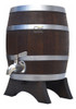 Barril Vertical De Carvalho 1 Litro Com Torneira Em Aço Inox 1