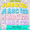 Abecedario Baby Shark Cliparts Png - Kit Imprimibles 1
