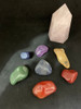 Ponta De Quartzo Rosa + Cristais Dos Chakras 1