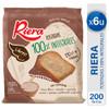 Tostadas Riera 100% Integrales Pan Tostado Fibra - Pack X6 0