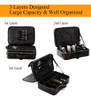Deayou Estuche De Maquillaje De Viaje De 3 Capas, Organizado 4
