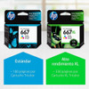 Kit Juego Cartuchos Originales 667xl Negro + Color Rinde X3 2