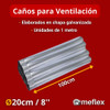 Caños Redondos Chapa Galvanizada 8 Pulgadas Para Ventilación 1