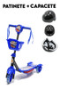 Kit Patinete  Regulável Azul Segurança+ Capacete 8 9 10anos 0 Kit Patinete  Regulável Azul Segurança+ Capacete 8 9 10anos 0
