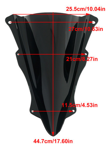 Artudatech Windshield for Kawasaki ZX-25R 2020-2023 ZX-4R 2023+ Black