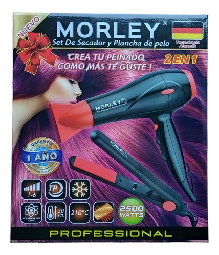 Morley Secador Y Plancha De Pelo, Combo
