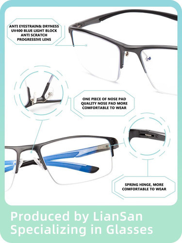 Progresivos Para Multifocal Computer Glasses TR90 Anti-blue Light