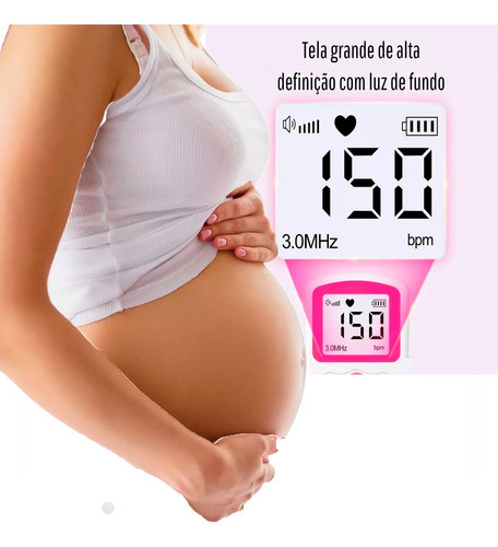 DGM Dopler Fetal Heart Rate Monitor for Pregnancy Baby Sonar