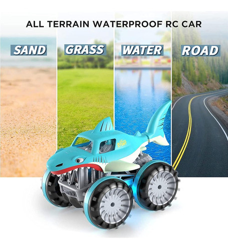 Ifollower Remote Control Amphibious Car, RC Cars Shark Monster Truck