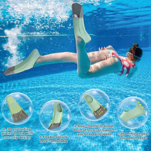 Gintenco Swimming Fins, Training Fins for Snorkeling, Swimming, Diving