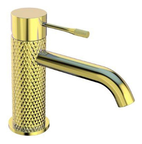 Aqualia Griferia Lavatorio Bajo Cuerpo Labrado En Oro Cepillado