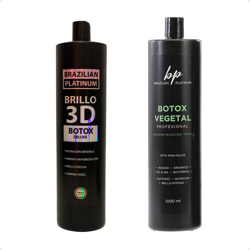 Brazilian Platinum 3D Botox Capilar 1000 Ml Antifrizz