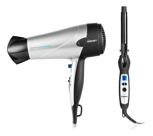 Siegen Pack: Silver Hair Dryer Curling Iron