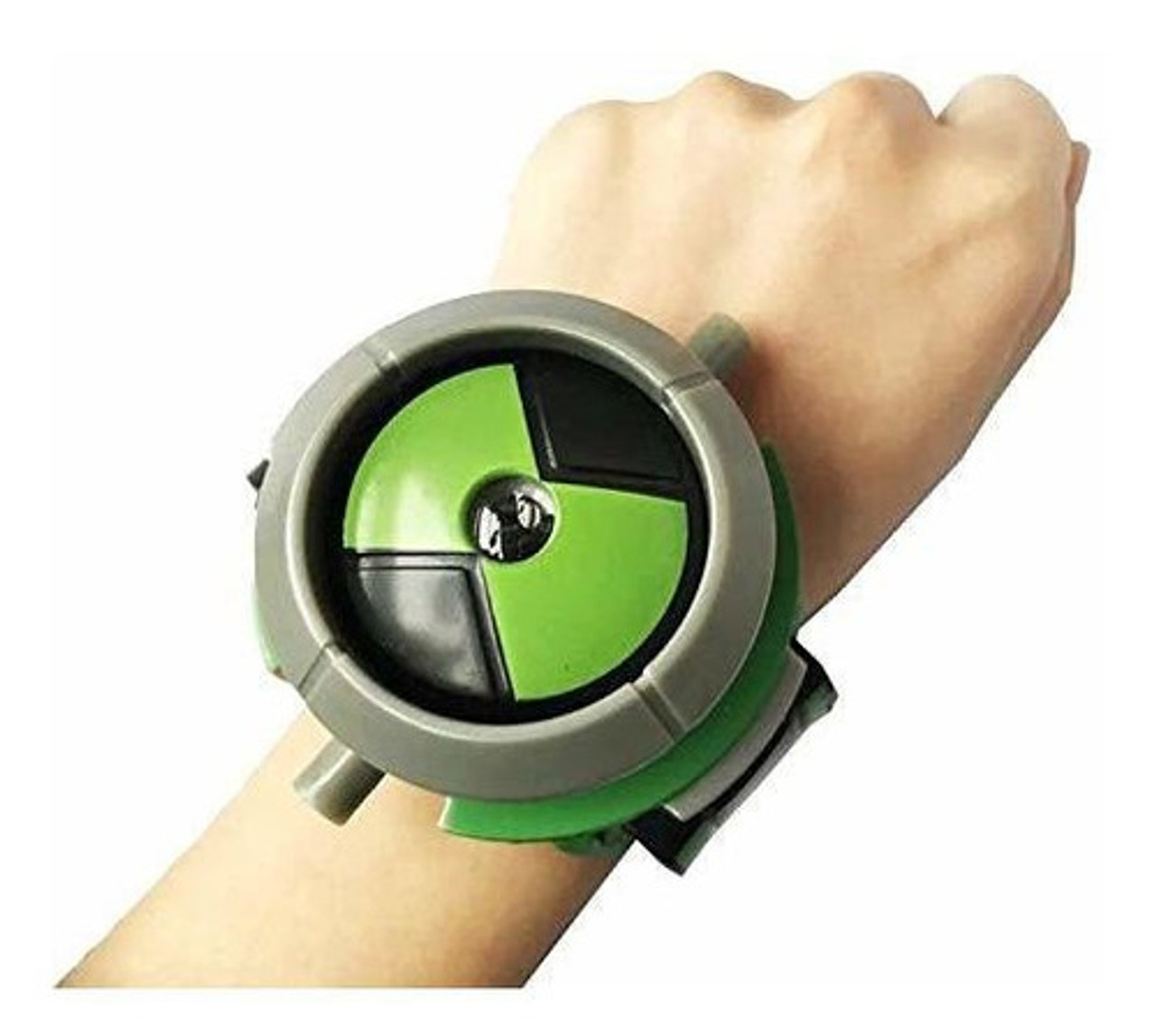 【希少本】Watching Humans Watching Ben 10 Boys Watch Easy Read Analog Silver Case Green Faux
