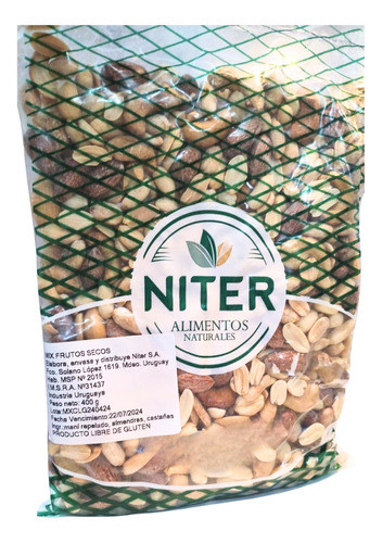 Niter Mix Frutos Secos Libre De Gluten 200g - Graviola