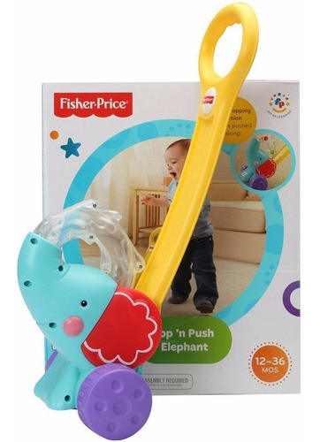 Fisher Price Baby Pull-Along Elephant Toy with Balls