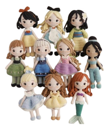 Patron Amigurumi Muñecas Princesas Crochet