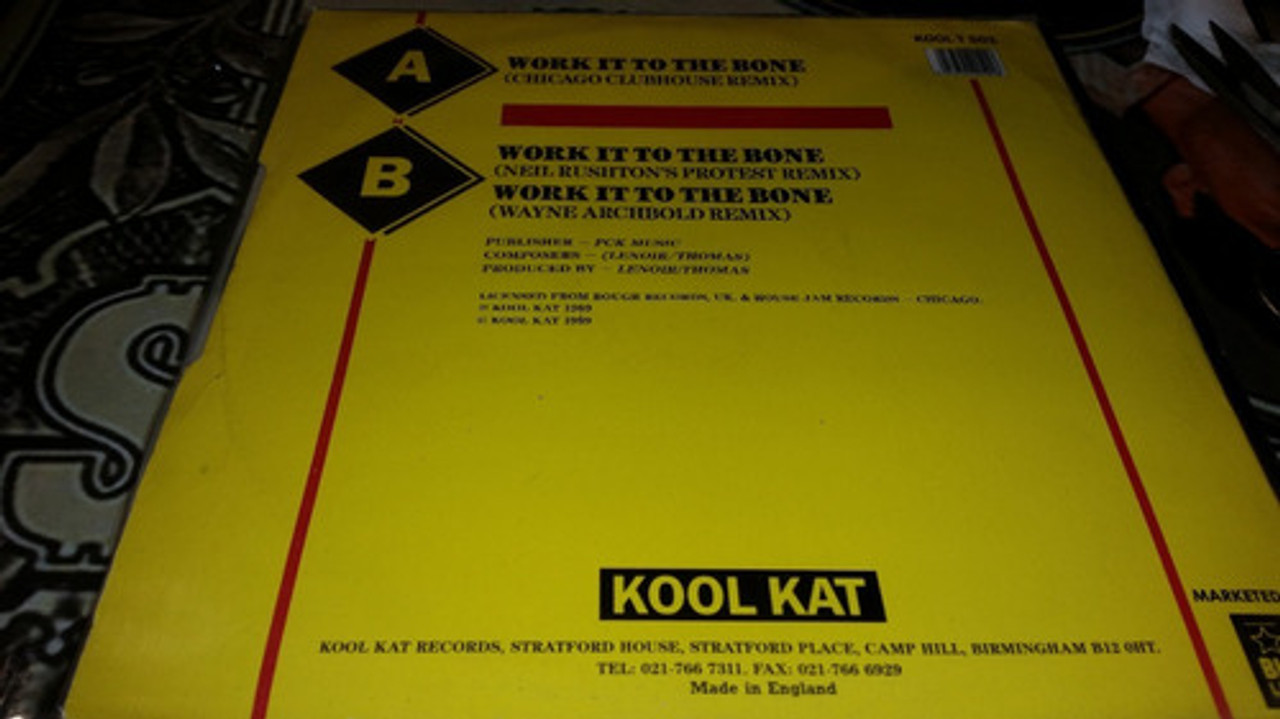Kool Kat Lnr Work It To The Bone Vinilo Maxi Muy Buen Estado
