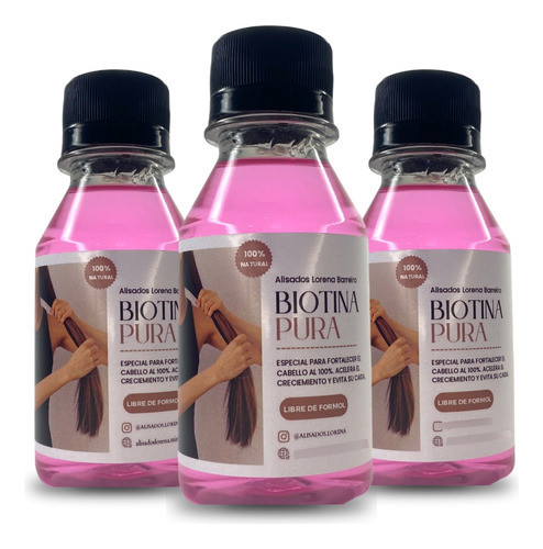 Alisados Lorena Vitamina Biotina Pura X3 Cabello Largo
