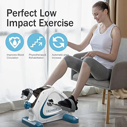 TECHMOO Under Desk Bike Pedal Exerciser Portable