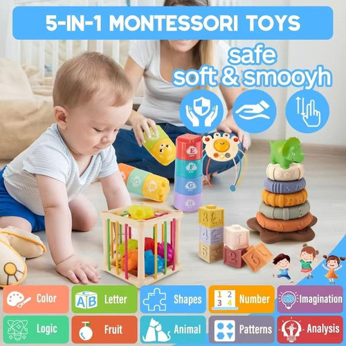 Mecctuck Montessori Toys for Babies Aged to 12 Months