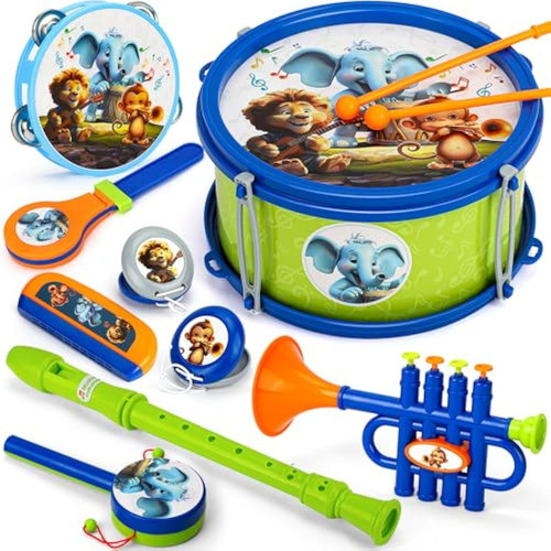 Instrumento Musical Velocity Toys Drum Set Toy Life Musical