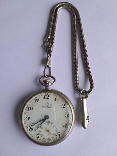Mondaine Silver Pocket Watch Ancre 17 Rubis #109703