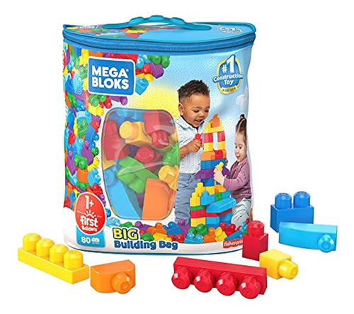 Mega Bloks First Builders Large Construction Bag with 80 Blocks