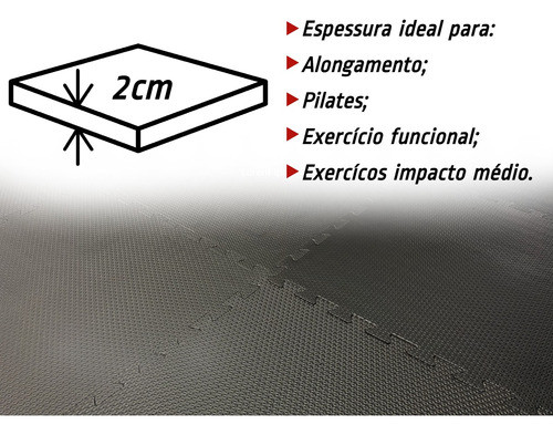 Sedel 21-Piece EVA Fitness Interlocking Mat 50x50 20mm Black