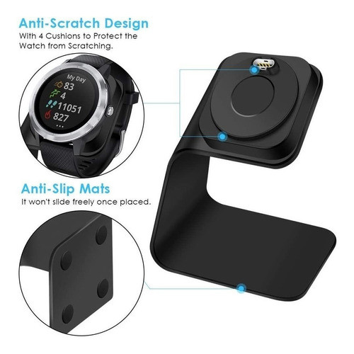 Ezco Charger Dock Compatible with Garmin Vivoactive 4S/Venu Sq