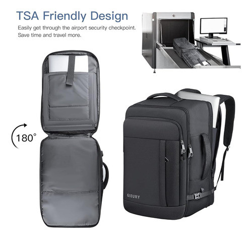 Gieury Carry On Backpack, 50L Travel Backpack, Luggage Backpack TSA Flight Approved Laptop Backpack Gieury Carry On Backpack, 50L Travel Backpack, Luggage Backpack TSA Flight Approved Laptop Backpack