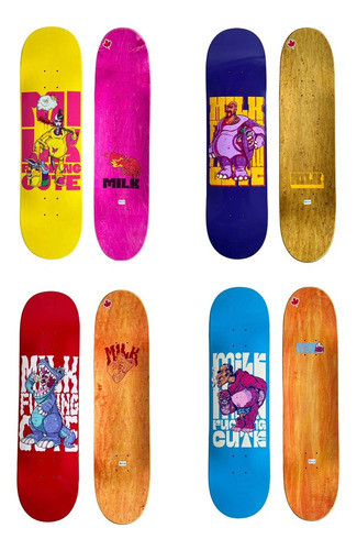 Milk Skateboards Shape Milk Amarelo Monster Yellow Lixa Nacional
