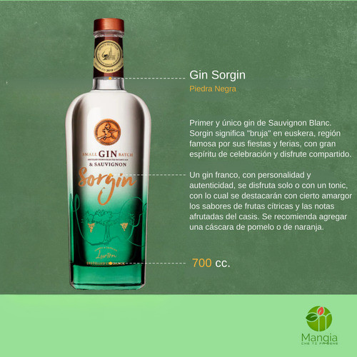 Sorgin Yellow Premium Distilled Gin 700ml François Lurton