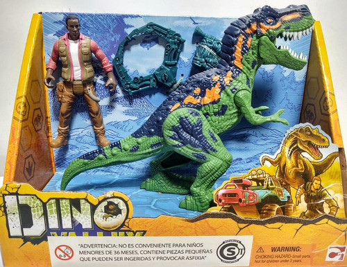 Joe Dino Valley Dinosaur with Accessories and Human Figure 16-20