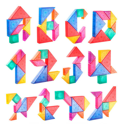 Yisheng 3D Magnetic Tangram with Cards Kawaii Bag