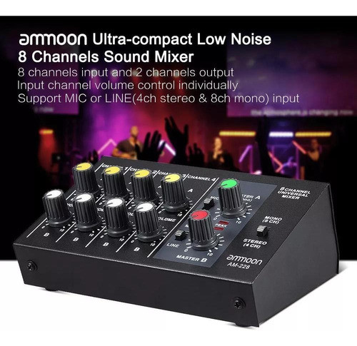 楽器・機材 ammoon プロフェッショナルミキサー 8チャンネル