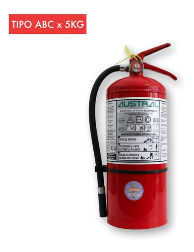 Austral Matafuegos ABC 5kg Con Soporte Y Chapa Baliza Habilitación