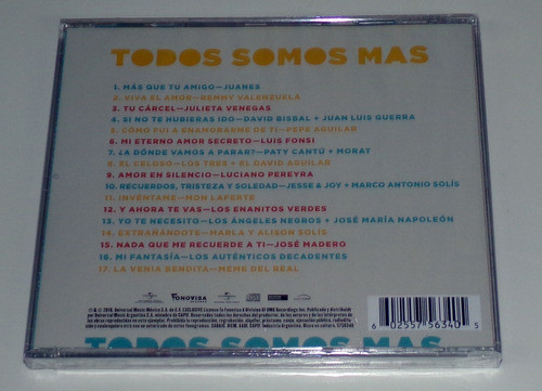 Todos Somos Mas Tribute Marco Antonio Solis CD New