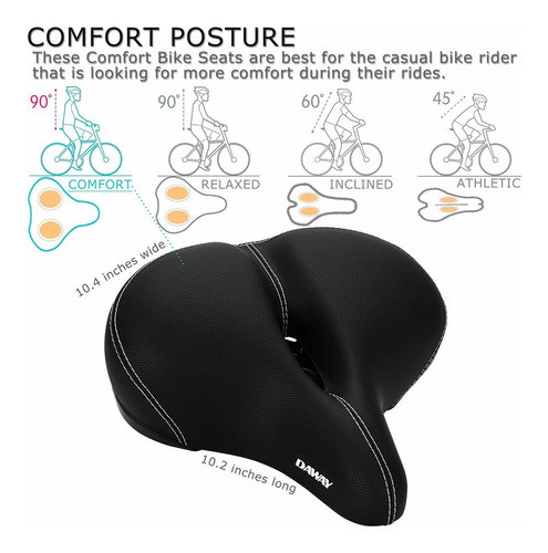 Extra Wide Most Comfortable Mens Bike Saddle Bike Seats For Men