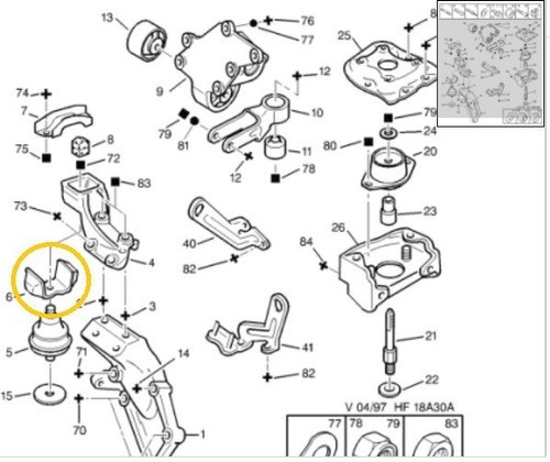 Peugeot Motor Suspension Stop for 306, 405, Partner, Xsara, Berlingo